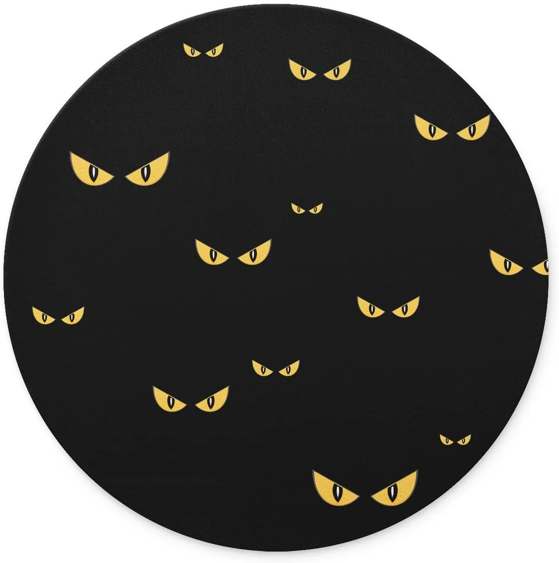 

Strange Eyes in The Dark Mouse pad-Non-Slip Rubber Round Mousepad-Applies to Games，Home, School,Office Mouse pad