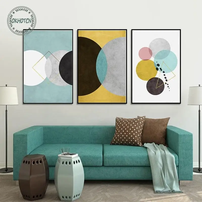Скандинавский настенный постер абстрактный современный художественный холст
