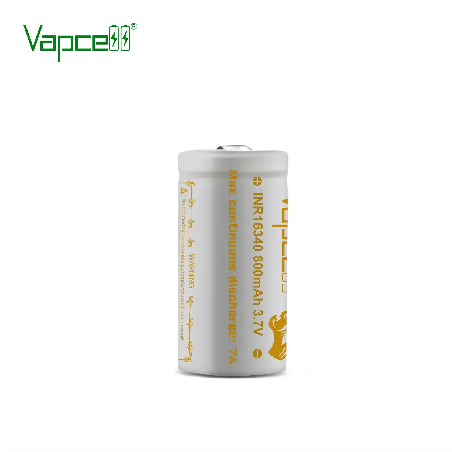 Бесплатная доставка 1 шт Vapcell 16340 800mah 7A высокой емкости RCR123A 3 7 v литий ионный