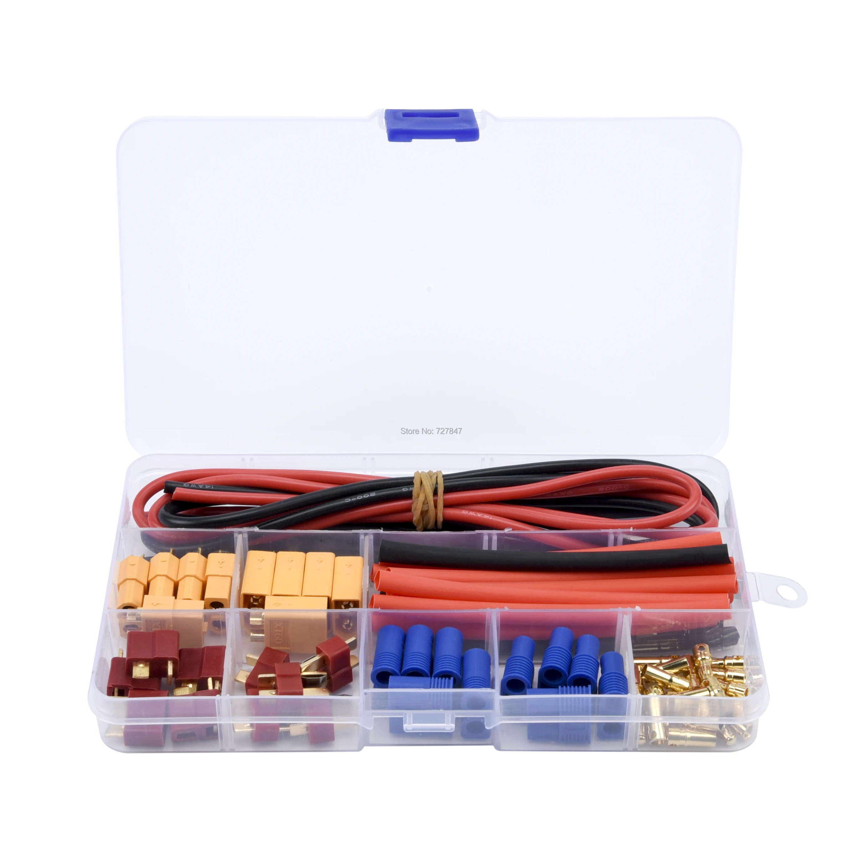 Deans-conector macho/hembra EC3 XT60, cable de silicona, tubos termorretr&aacute;ctiles para Dron RC FPV, bater&iacute;a Lipo de coche, 14AWG-1