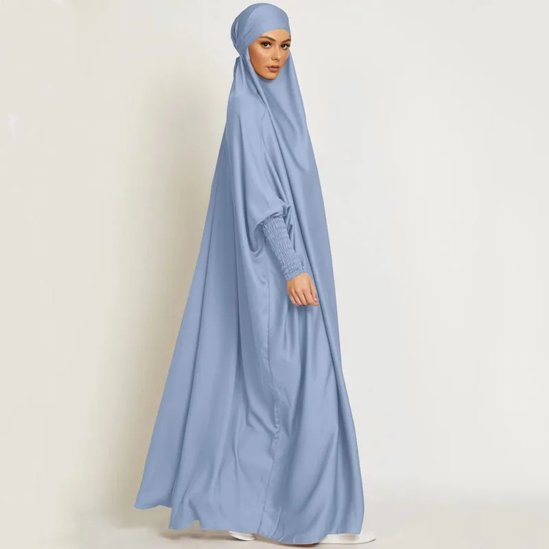Мусульманский цельный молитвенный хиджаб Рамадан одежда Jilbab Женская абайя с