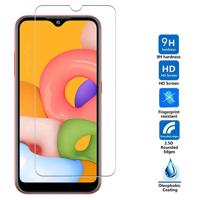 2-в-1 премиум класса закаленное стекло для Samsung Galaxy A01 2020 протектор экрана samsung a01 a 01