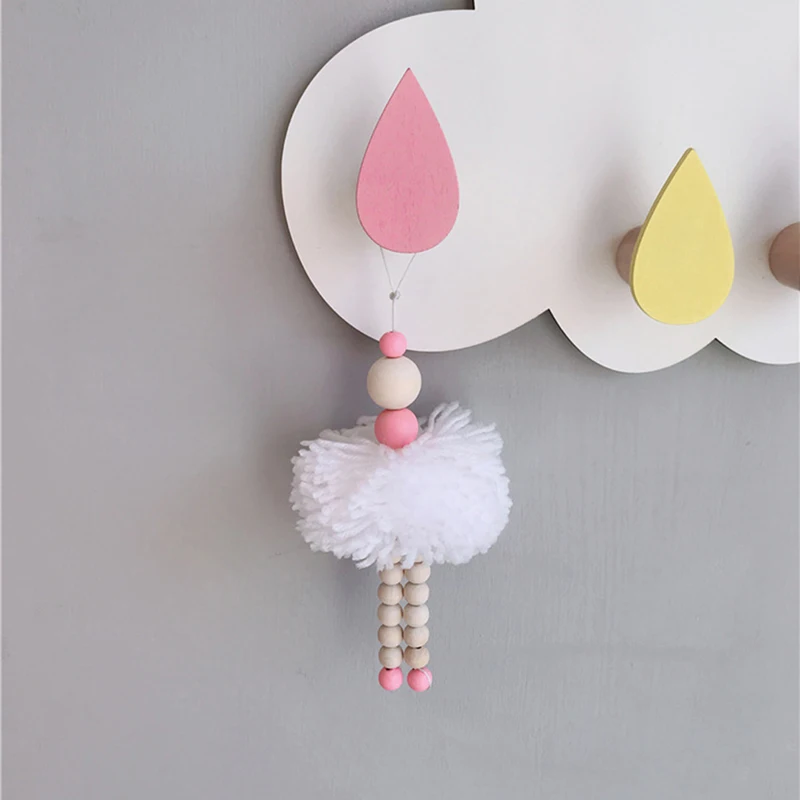 Деревянная бусина Веревка Подвеска детская комната Игровая палатка кровать дети