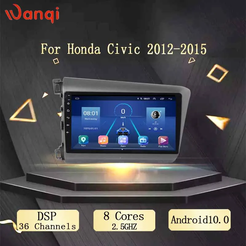 Автомобильная Мультимедийная система Wanqi 9 дюймов Android GPS навигатор для Honda Civic 2012