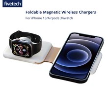 Magnetic Wireless Charger For iPhone 13 Pro 11 Samsung Xiaomi Chargers for Apple Watch Airpod 3 in 1 Foldable Charging Pad
