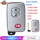 Пульт дистанционного управления KEYECU A433 F433 271451-0140 271451-3370 271451-5290 для Toyota Avalon Camary Aurion Sequoia Prius