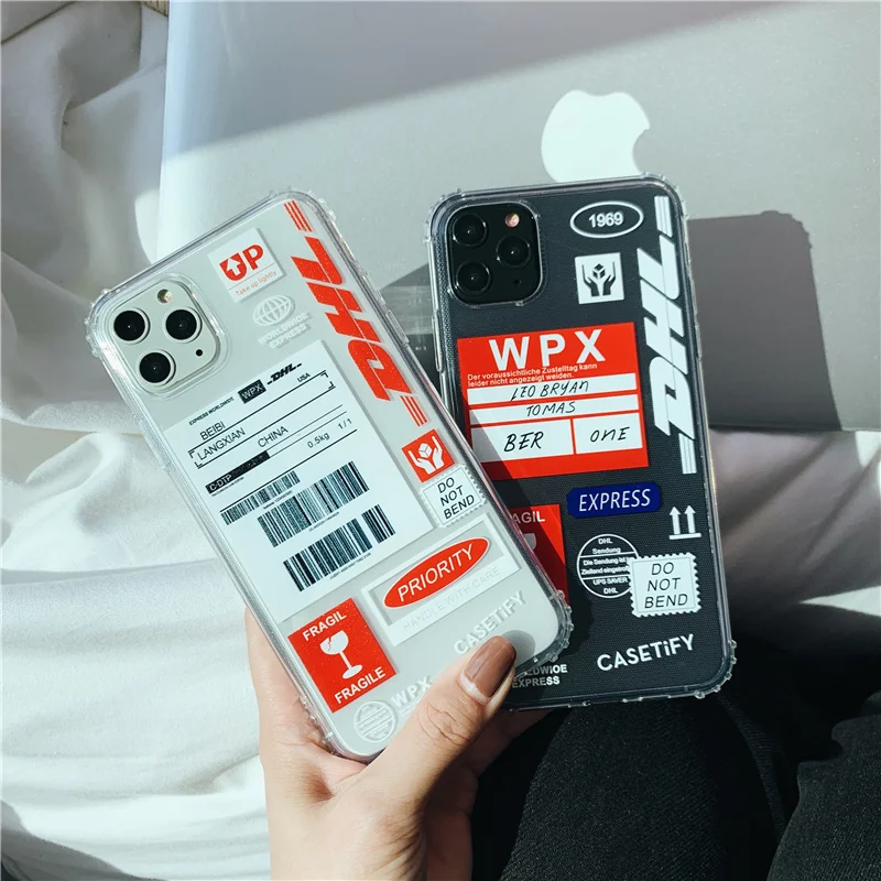 Прозрачный мягкий чехол с логотипом Dhl Для Iphone 11 Pro X Xs Max Xr 8 7 6 6s Plus силиконовый для
