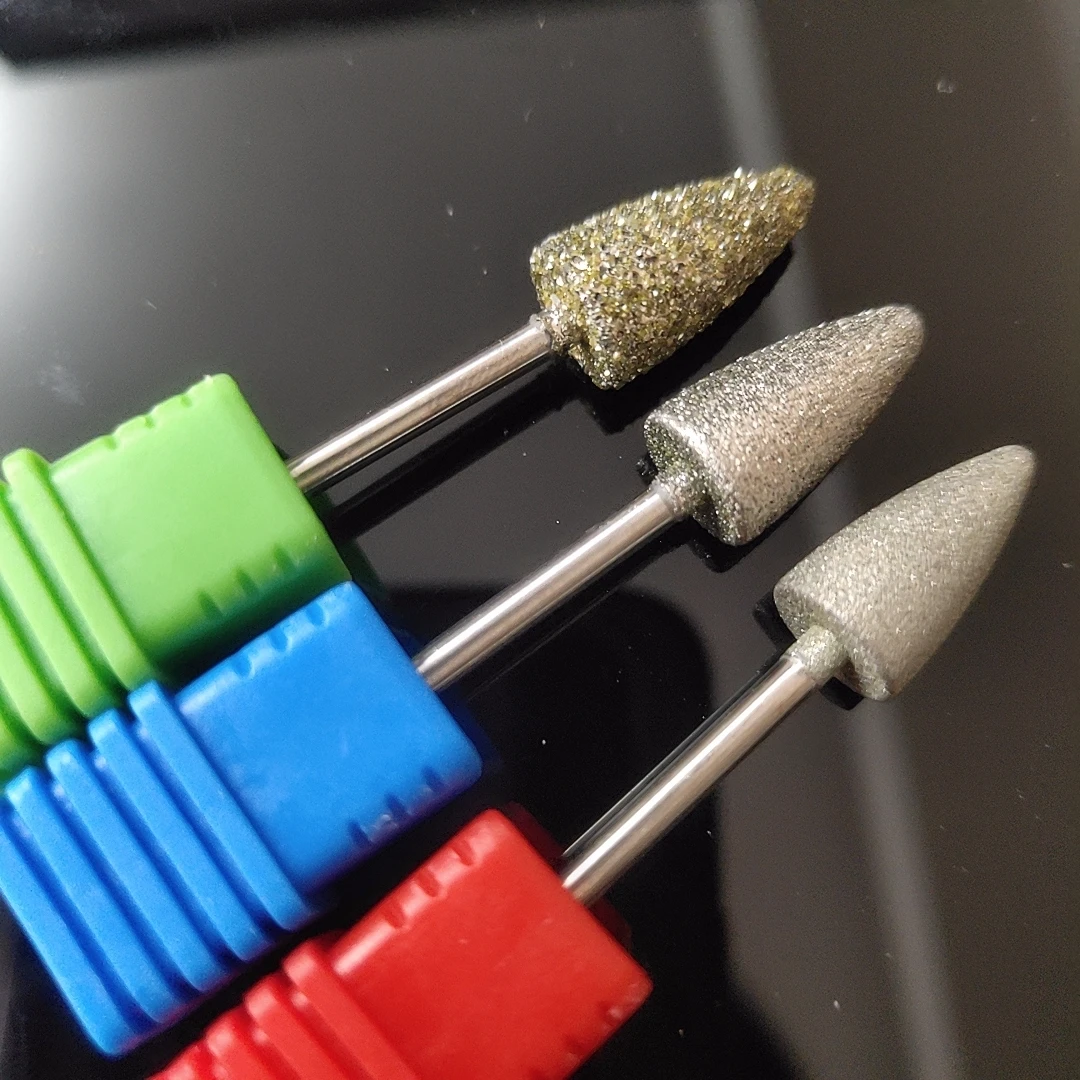 

60 130 180 Grit Diamond Pedicure Drill Bit 3/32" Rotary Burr Manicure Bits Drill Accessories Nail Drill Bit Foot Care Tools