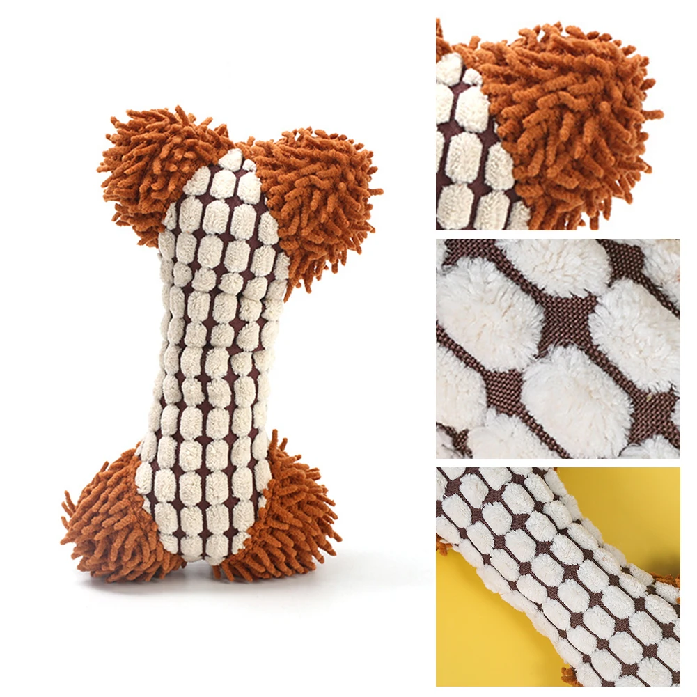 

Bone Shape Pet Dog Chew Toys for Small Dogs Bite-resistant Puppy Cat Squeaky Squeaker Toy Pet Accessories