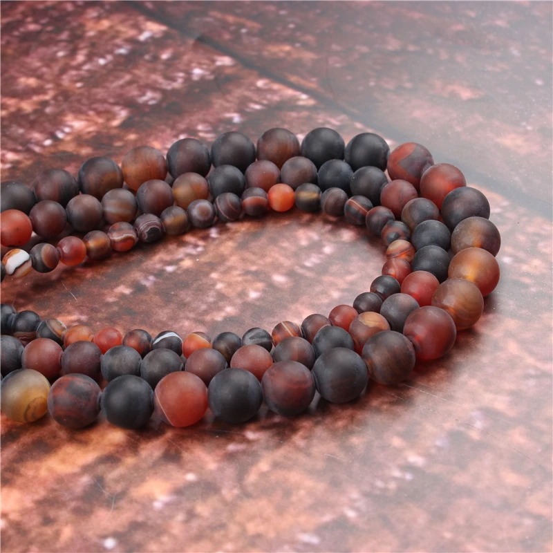 

Wholesale Fashion Jewelry Frosted Dream Agate 4/6/8/10/12mm Suitable For Making Jewelry DIY Bracelet Necklace