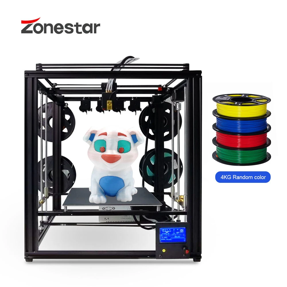 ZONESTAR Z9M4 мульти 4 цвета экструдеры FDM рамка большого размера структура в 1 из