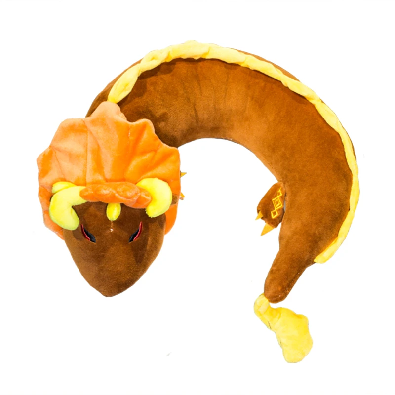 

Игра Genshin ударная плюшевая кукла Zhongli Дракон U-образная подушка белый призрак мультфильм Косплей Мягкие путешествия подушки на шею