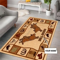 personalized name bull riding area rug 3d printed rug floor mat rug non slip mat dining room living room soft bedroom carpet 3