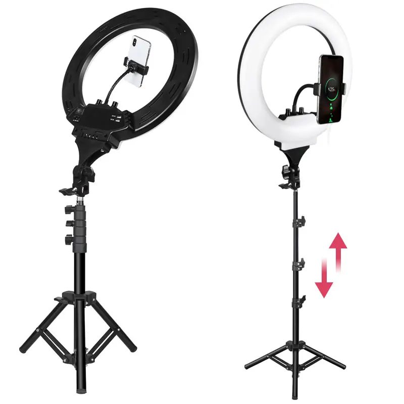 14 inch 35cm Photography LED Selfie Ring Light Photo Studio Camera Light With Phone Holder Tripod Stand For Makeup Video Live