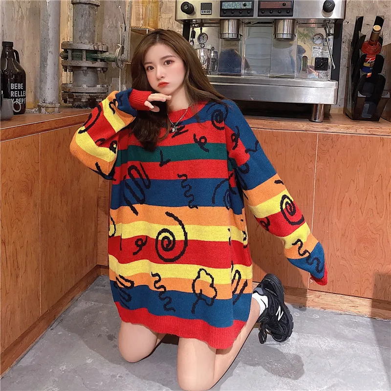 

Make firm предлагает большие размеры в женской одежде дизайн персонализированный граффити с длинным рукавом головы свободные длинные вне пота