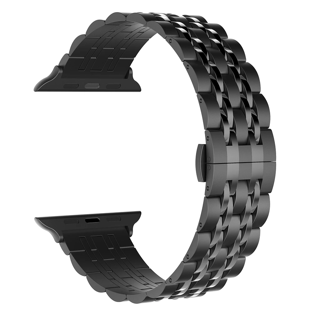 

Blue Bands For Apple Watch 44mm 40mm 6 Se Band Series 5 4 3 42mm 38mm Stainless Steel Strap For Iwatch Business Link Bracelet