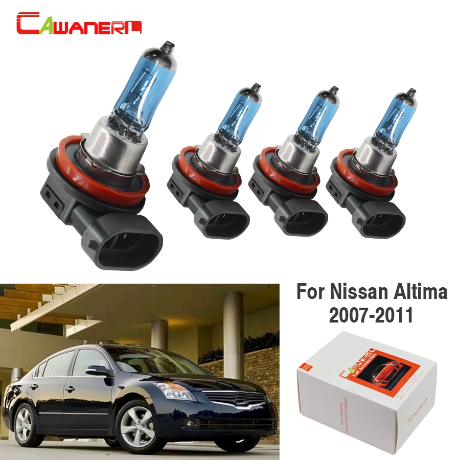Cawanerl для Nissan Altima 2007 2011 4 шт. 100 Вт H9 H11 автомобильный Стайлинг галогенные передние