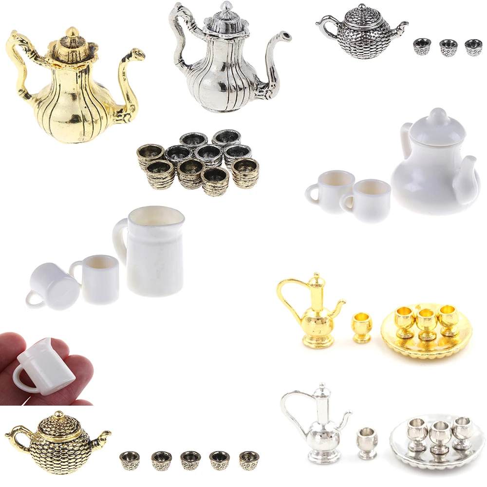 Набор чайных чашек 1: 12 Посуда Кухонная кукольная мебель миниатюрная столовая