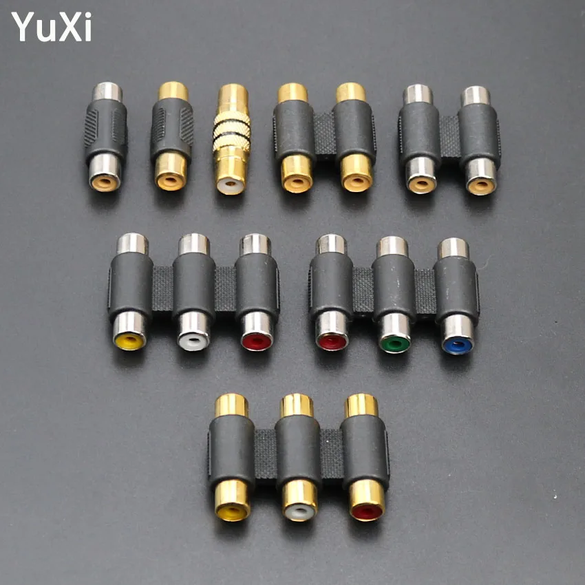 YuXi 2RCA 3RCA гнездо к гнезду переходник для AV Видео Аудио удлинитель кабеля адаптер