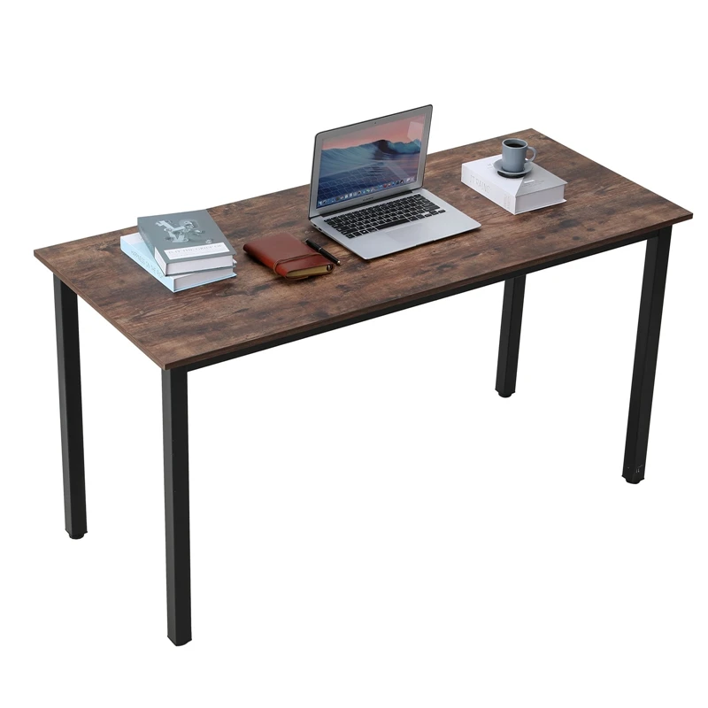 

Writing Computer Desk Modern Computer Desk for Home Office Sturdy Writing Desk Study Table Gaming Table (Brown) (55")