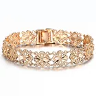 Новинка 585, розовое золотистый браслет для женщин, женская мода, резной цветок, сердце, овальное украшение, подарок для вечеринки, оптовая продажа HCBM04