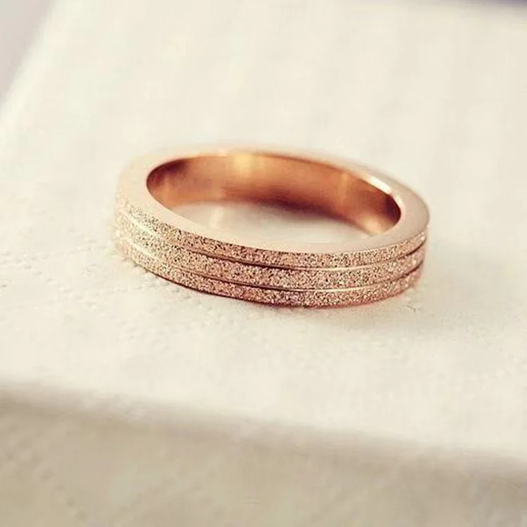 Кольцо KNOCK для женщин и девушек матовое кольцо розового золота высшего качества