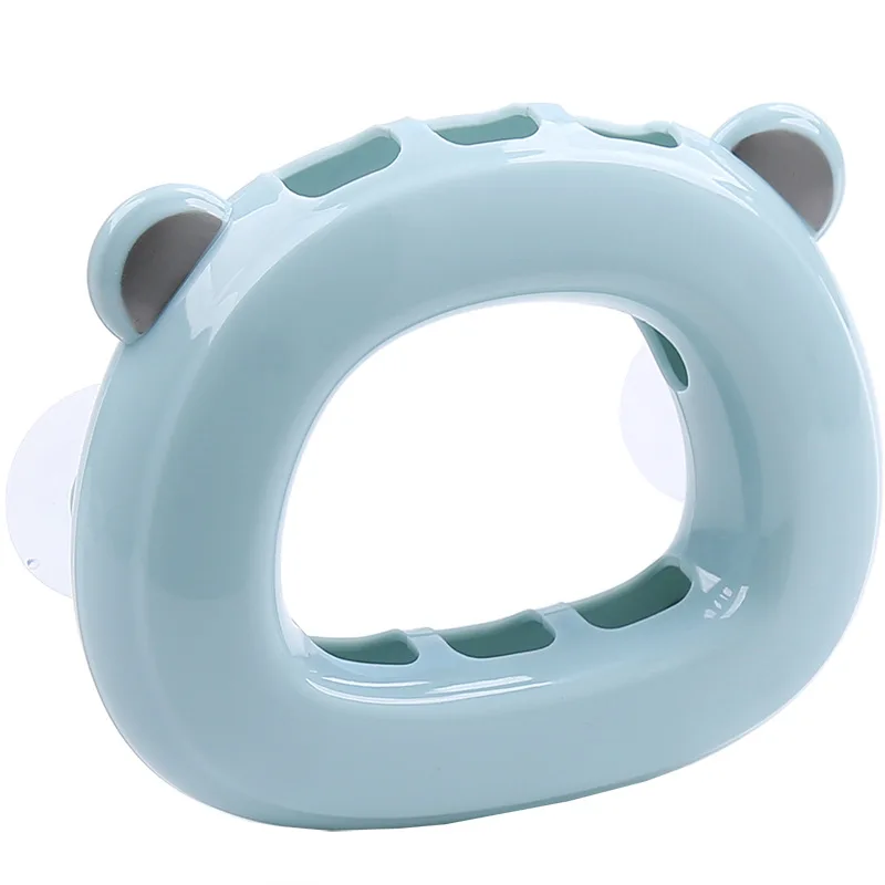

PP Bear Ear Round Shaped Toothbrush Makeup Organizer Box Bathroom Waterproof Makeup Storage Organizer 3 Holes Toothbrush Holder