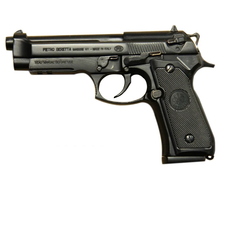 

1 2.05 Scale Italia Beretta M92f Fake armas de co2 gas pistola Metal Prop armas Metal Plate Metal Wall Plate Tin Sign 20*30CM