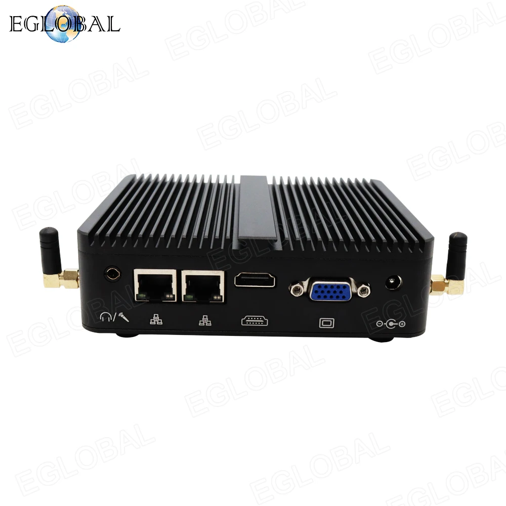 Мини-компьютер Eglobal Intel Celeron J4125 J4105 N4100 без вентилятора 2LAN 2COM HDMI VGA 3 года гарантии |