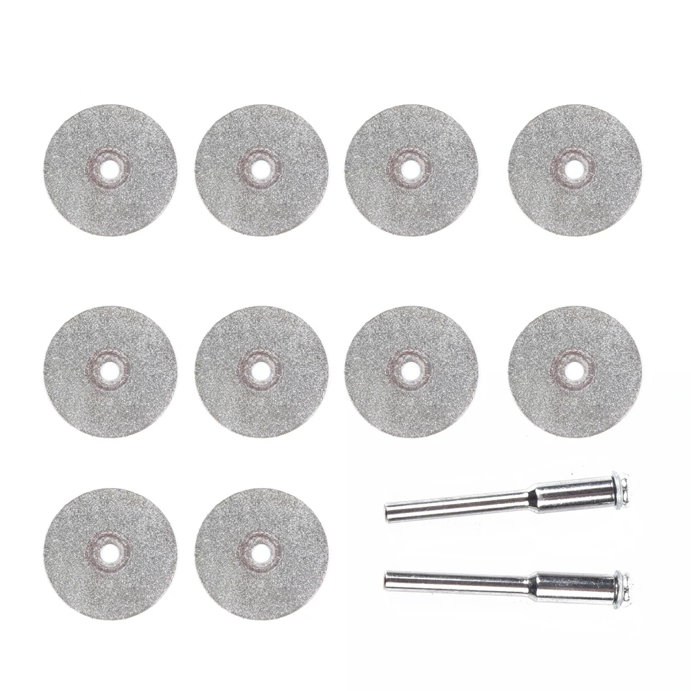 

12pcs 22mm Circular Cutters Diamond Cutting Metal Disc Rotary Tool + 2*Mandrels