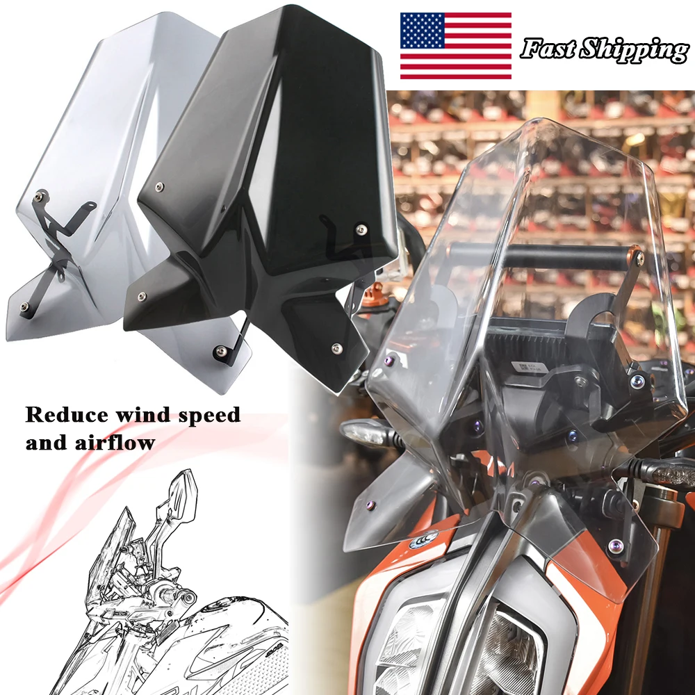 Мотоцикл ветрового стекла для KTM Duke SX RC 125 390 2017 2018 2019 2020 2021 лобовое стекло воздуха