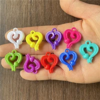 junkang 50pcs mixed batch of colorful various hollow peach heart pendants diy handmade jewelry handicraft connector