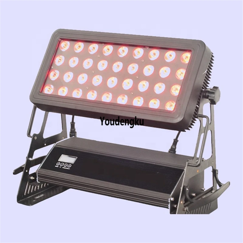 

2pcs ip65 waterproof dmx outdoor wall washers 36x10w rgbw 4in1 waterproof Led city color Lights for stage Party Dj Event