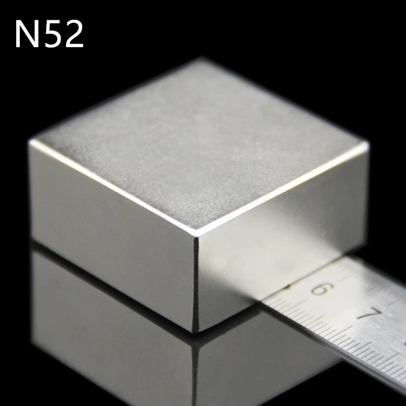 1 шт Блок 40x40x20 мм супер мощный сильный редкоземельный блок NdFeB магнит Неодимовый N52 магниты - Цвет: 40x40x20 N52