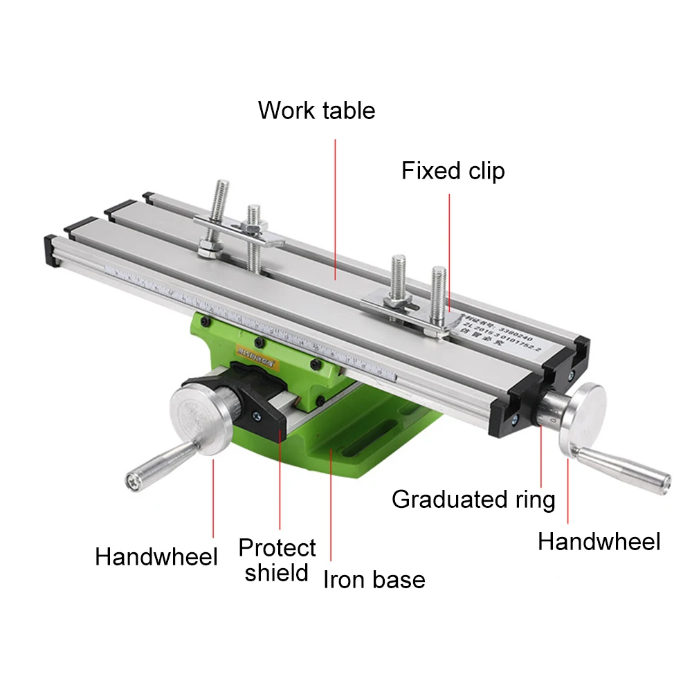 Mini Milling Machine Multi-function Bench Drill Vise Fixture X Y Axis Adjustable Feeder Work Table Wood Cutter | Инструменты
