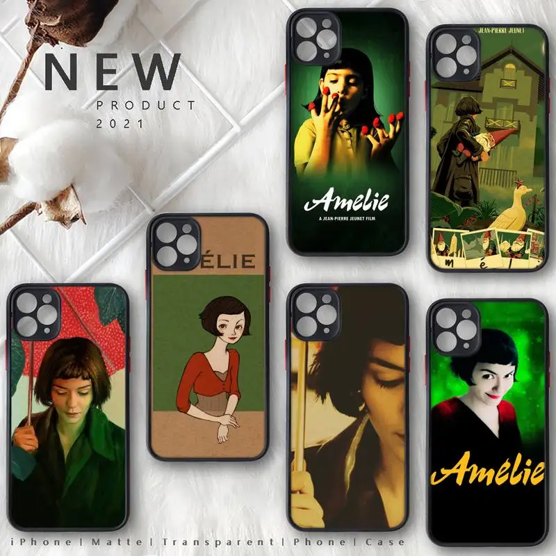 

Amelie famous Movie art Phone Case matte transparent For iphone 7 8 11 12 plus mini x xs xr pro max cover