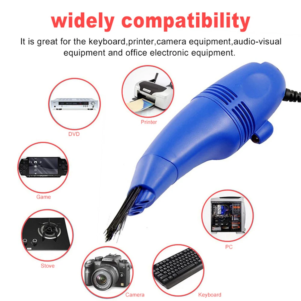 

Mini Vacuum USB Keyboard Brush Cleaning Tool Dust Cleaner for PC Laptop Computer