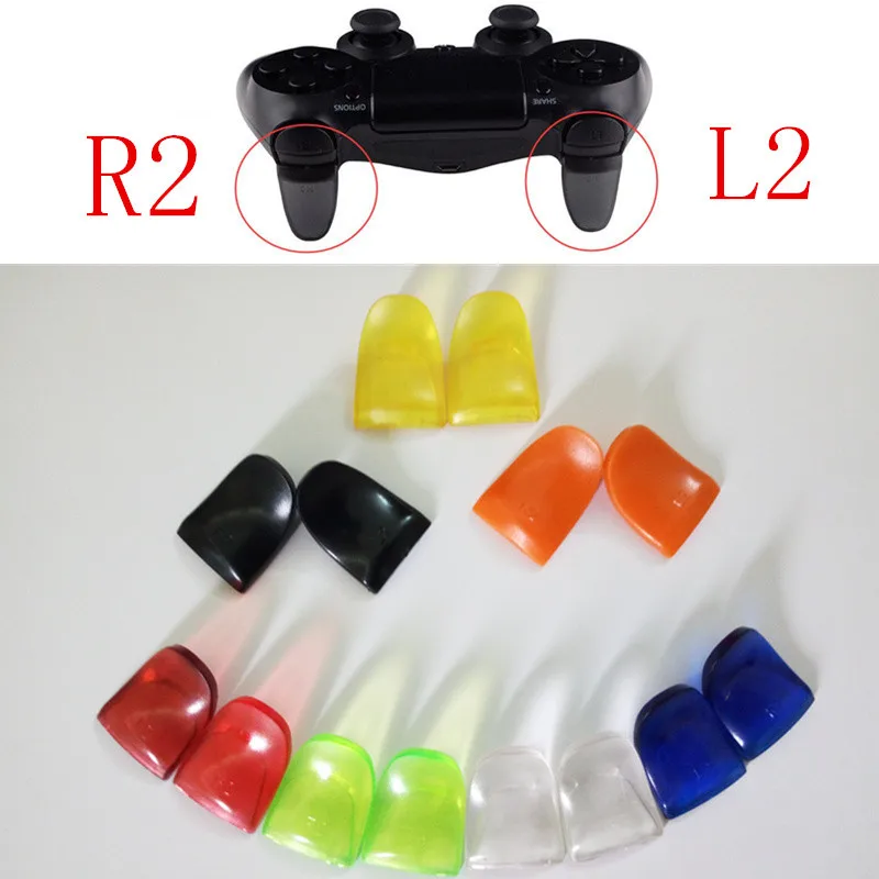 

2pcs R2 L2 Button Extended Trigger Cover Not-Slip Extender for Playstation 4 PS4 Slim Pro Custom your Controller