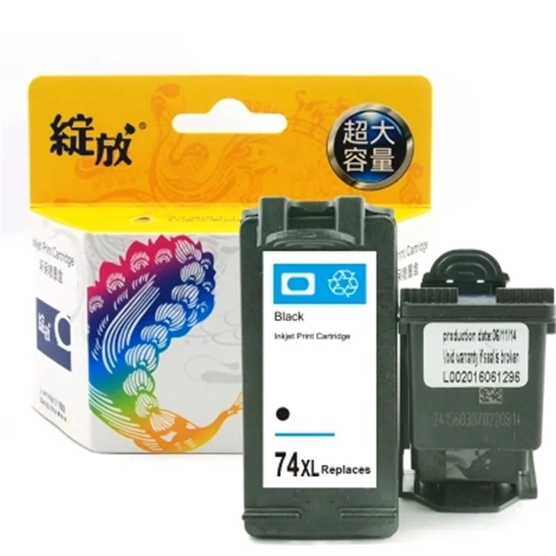 1pc Big Black Картриджи совместимые для hp 74 75 74XL 75XL Замена для струйного принтера картридж D4260 D4263 4360 D4368 - Цвет: 1pc Big Black