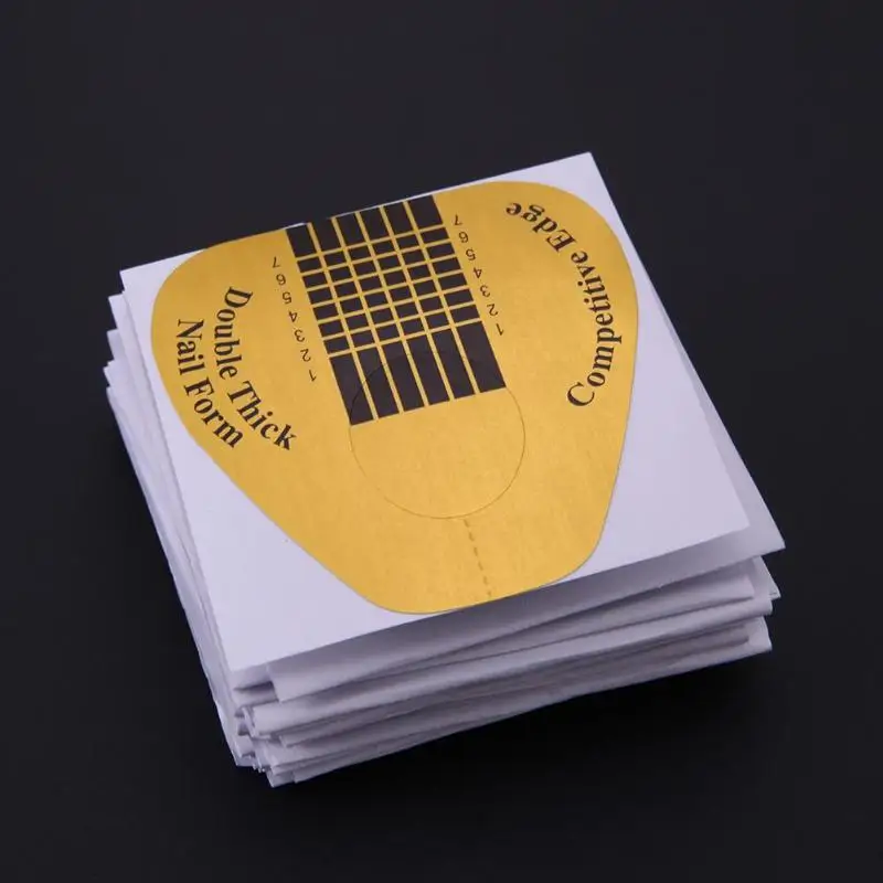 50 шт. в форме подковы гвоздь удлинение фототерапия бумага для маникюра держатель