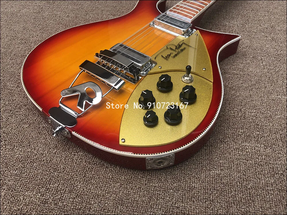 Высококачественная 12-струнная электрогитара Ricken 2020 CS burst paint neck сквозь корпус