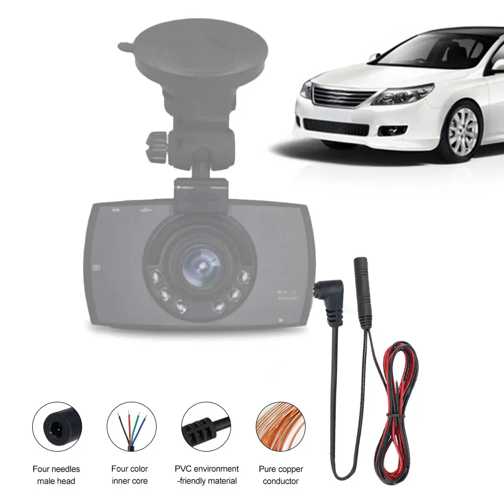 2 5 мм угловой штыревой соединитель к 4 Pin видео кабель для Видеорегистраторы