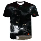 Новая футболка Blcak Cat 3D для женщин и мужчин, Футболки унисекс с изображением межзвездного космоса, топы для девочек, летняя модная женская футболка, Прямая поставка, M-5XL