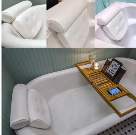 Сетчатая Нескользящая подушка для спа с 3D эффектом ванны отдыха на голове