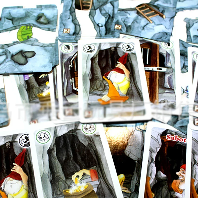 Домашние вечерние настольные игры полная английская версия Saboteur 1 + 2 карточная