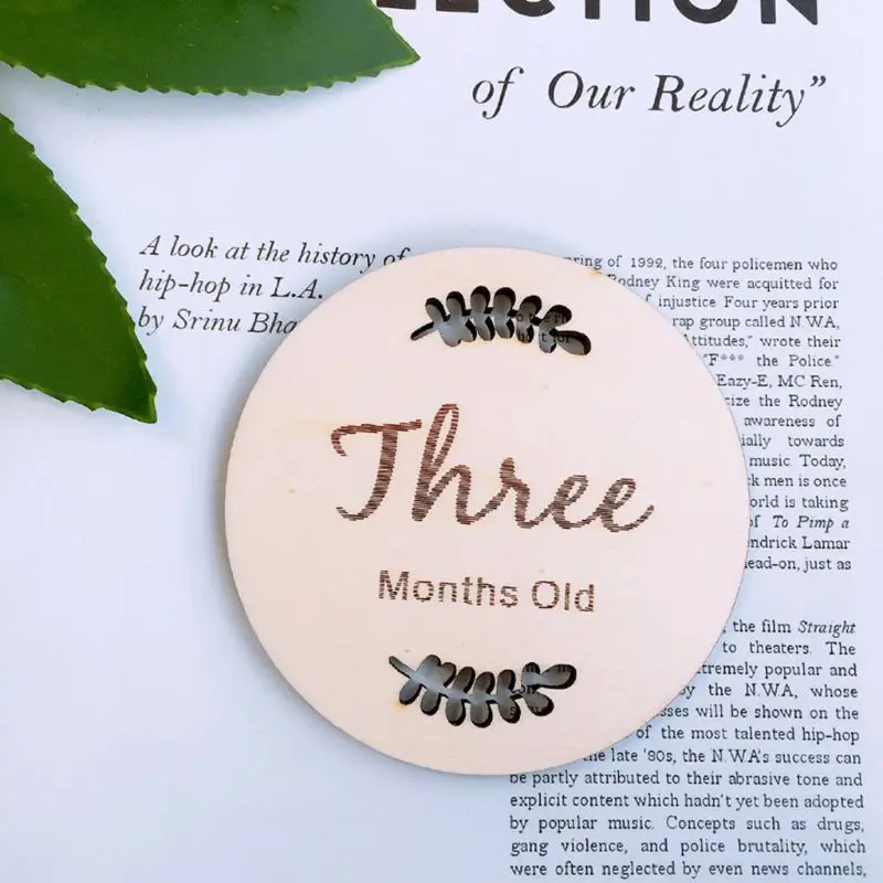 12 шт./компл. новорожденный месяц рождения веха Деревянная Карта Дети Фотография