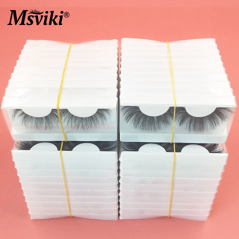 Оптовая продажа ресниц норки с фокусным расстоянием 25 мм Ложные ресницы 10/20/30/50/100