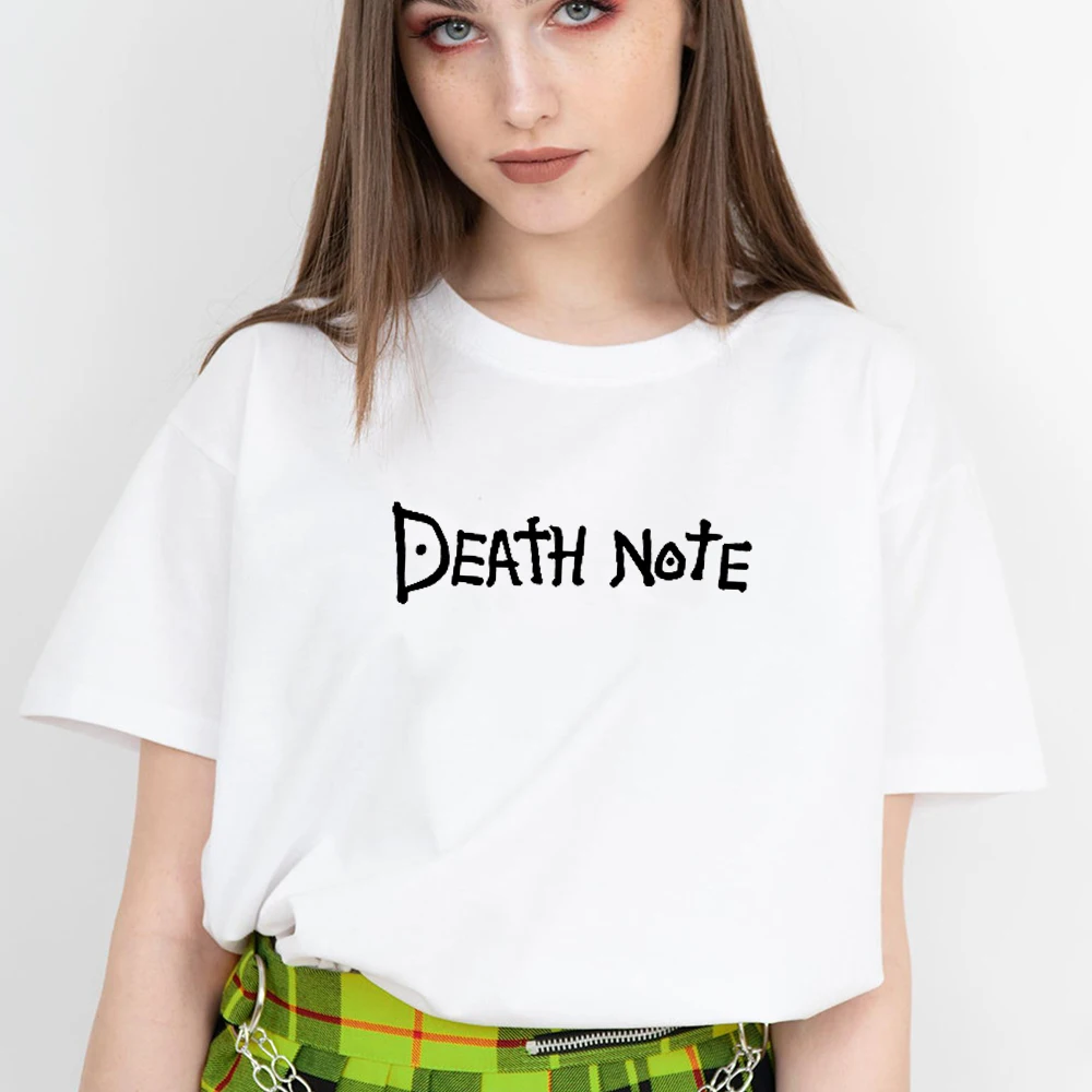 

Death Note Woman's Tshirt Causal Tumblr Comfortable T-shirt Cotton Large Size Outfits Summer Fashion Tee Shirt Dropshipping