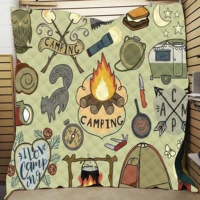 outing element printed home sofa cover quilt queen size kids adult warm blankets for beds outdoor camping picnic quilt