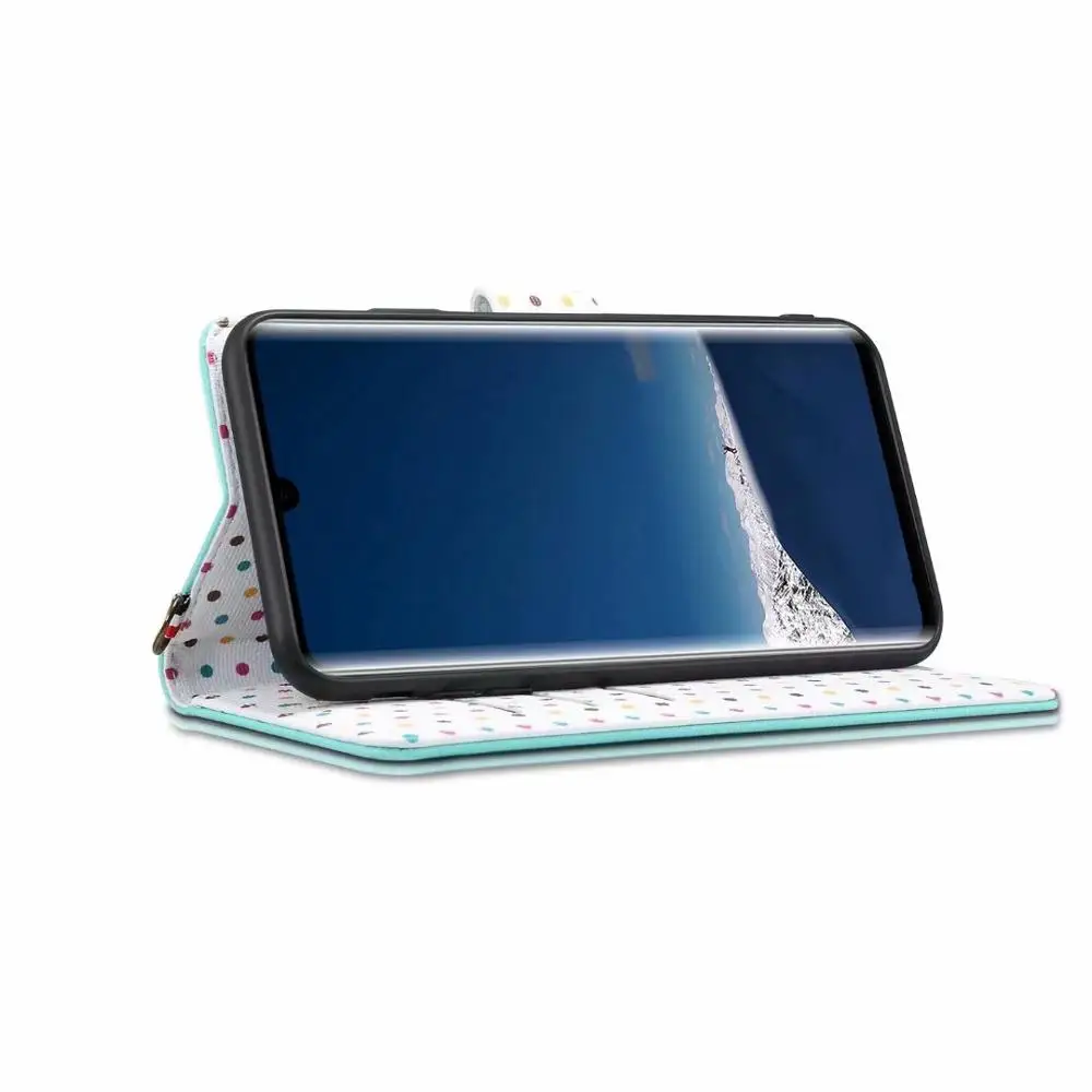 Кошелек BuzzLee из искусственной кожи для Huawei P30Lite P30Pro чехол в горошек карамельных